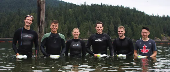 AquaEye team in the water